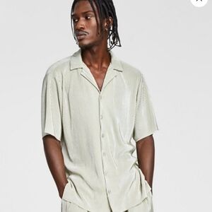 Tinsel Green Casual Button Down Shirt
